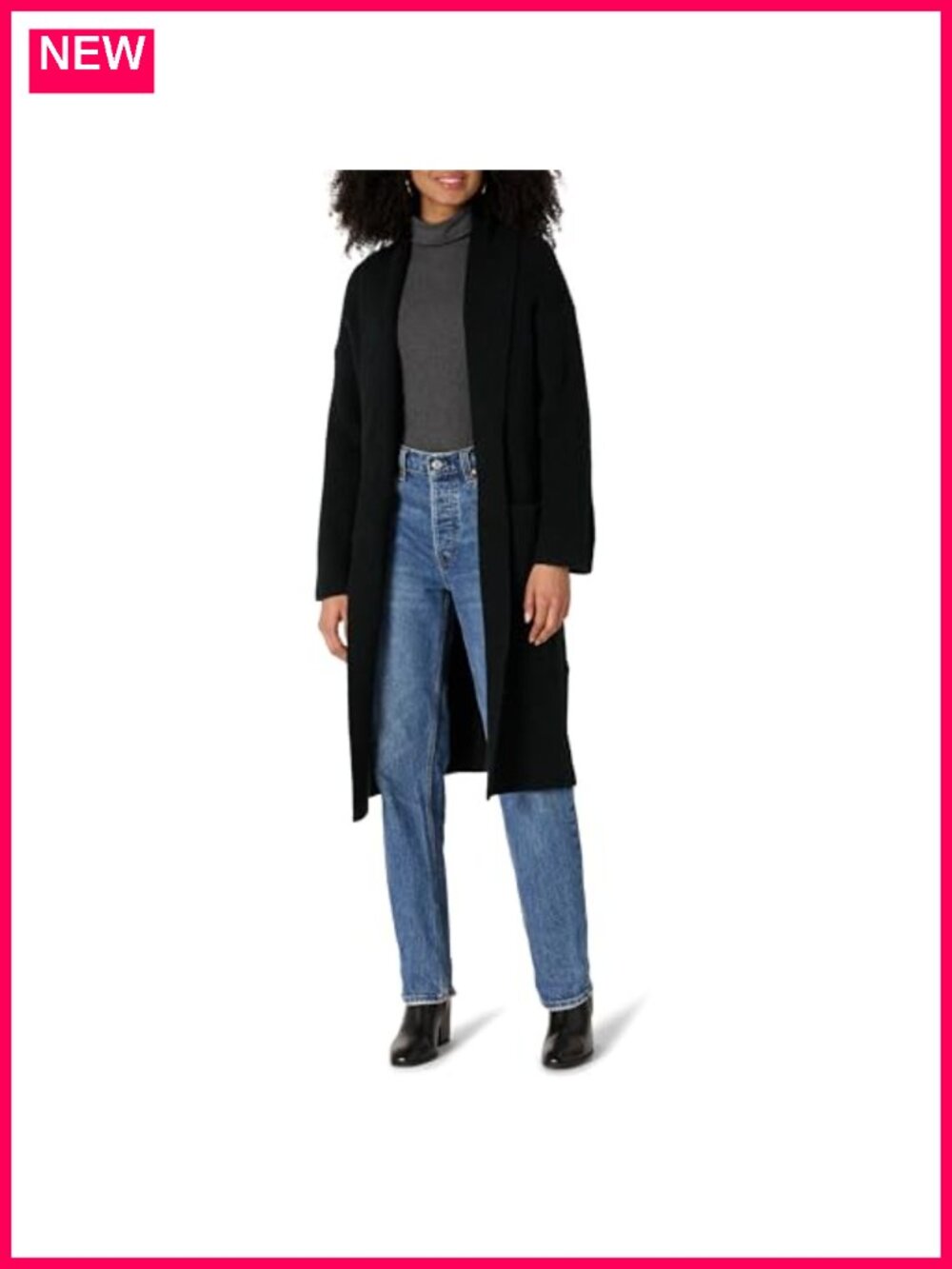 Oversized Cotton Blend Heavyweight Texture Stitch Long Cardigan Sweater with